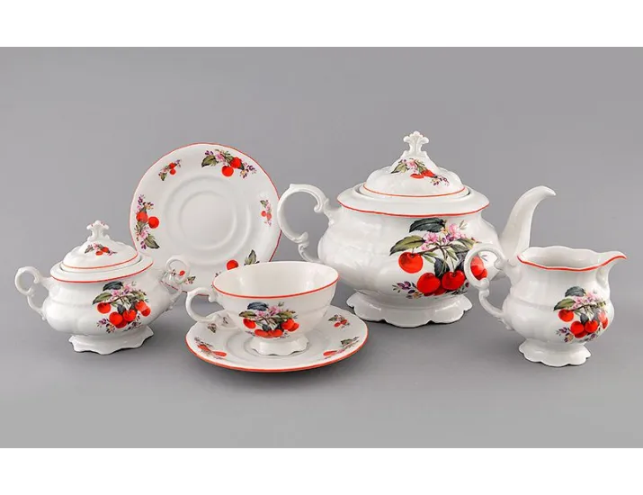 Сервиз чайный 15 предметов 6 персон Leander Соната Вишни 07160725-2406