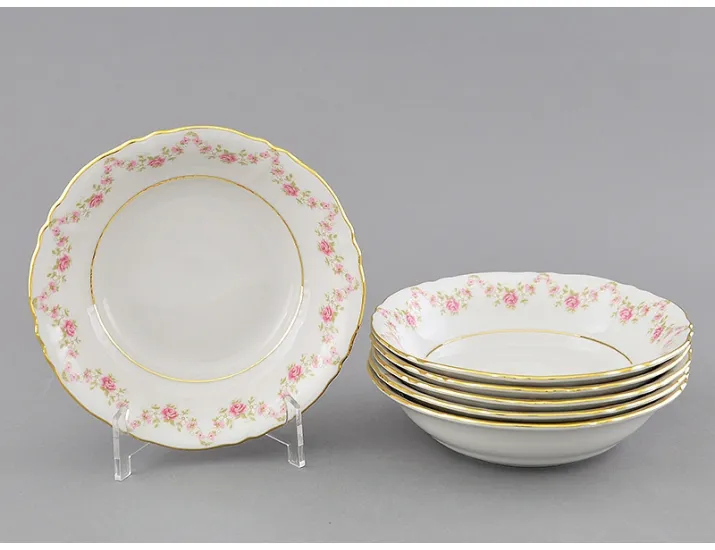 Набор салатников 20см 6шт Leander Соната Мелкие цветы декор 0158 07161415-0158