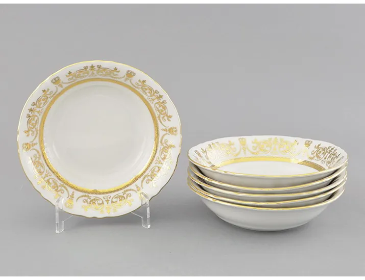 Набор салатников 16см 6шт Leander Соната Золотой орнамент декор 1373 07161413-1373