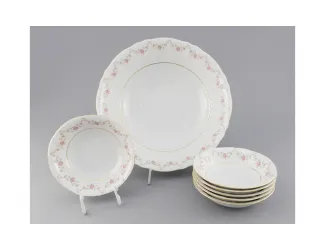 Набор салатников 7 предметов Leander Соната Мелкие цветы декор 0158