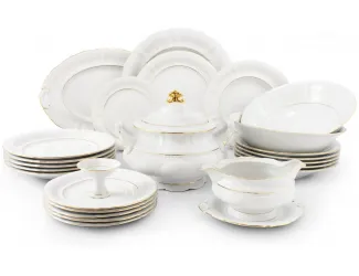 Сервиз столовый 43 предмета 12 персон Leander Соната Отводка золото декор 1139