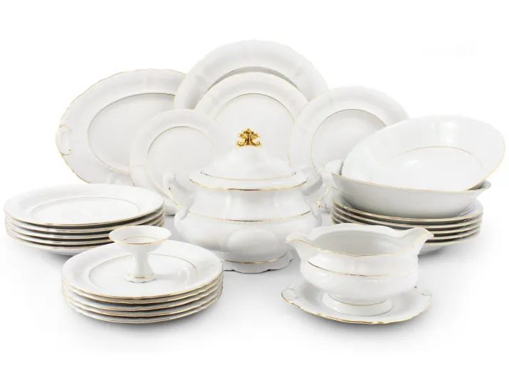 Сервиз столовый 25 предметов 6 персон Leander Соната Отводка золото декор 1139 07162011-1139