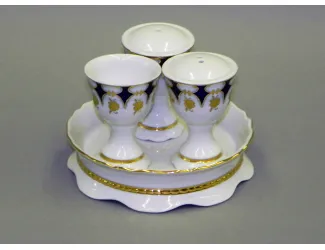 Набор для приправ 4 предмета Leander Соната Золотой цветок кобальт декор 0443 07162512-0443