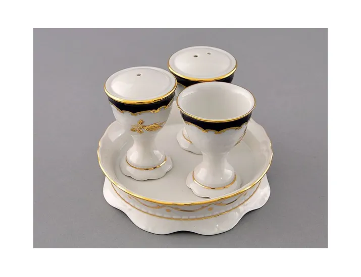 Набор для приправ 4 предмета Leander Соната Золотая роза кобальт декор 1457 07162512-1457