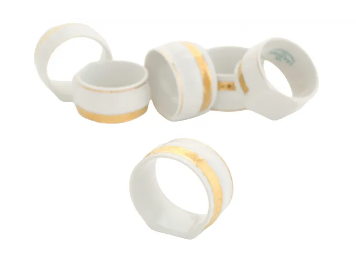 Набор колец для салфеток 6шт Leander Соната Золотая лента декор 1239 07164612-1239