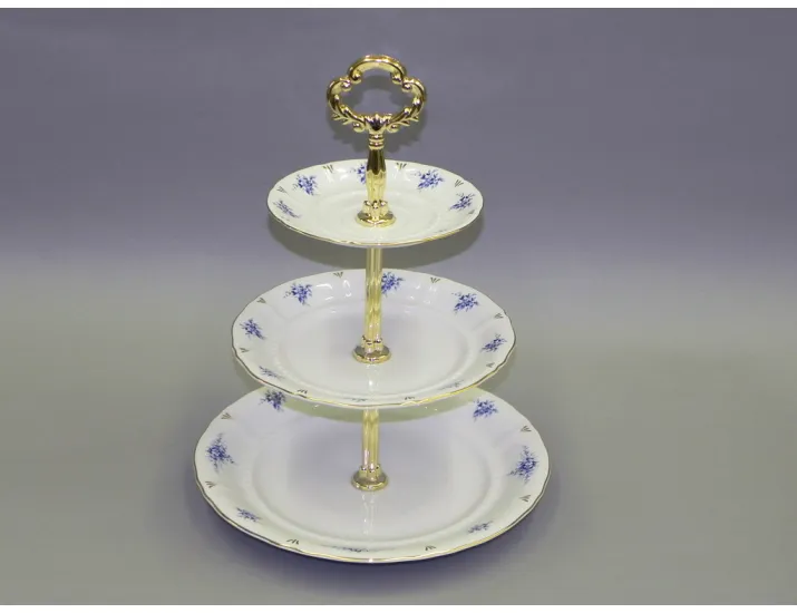 Горка 3 уровня Leander Соната Голубые цветы декор 0009 07196032-0009