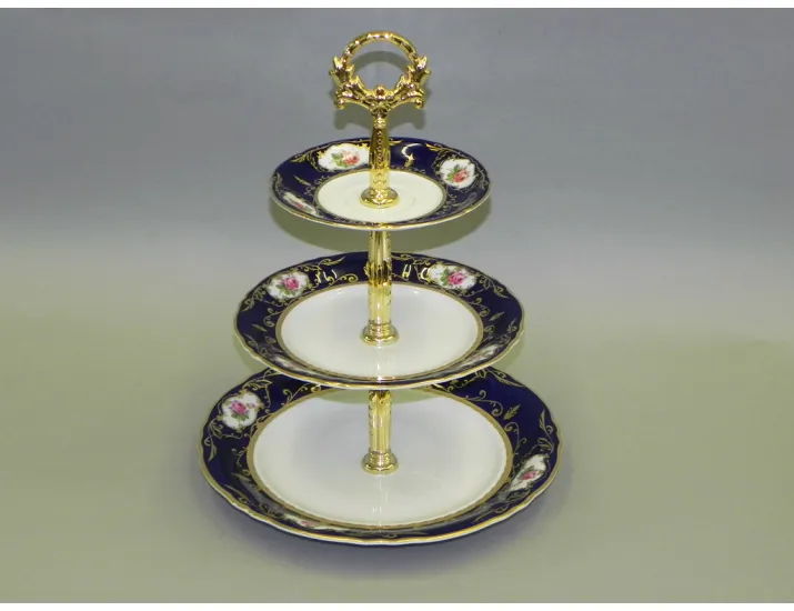 Горка 3 уровня Leander Соната Мелкие цветы (Кобальт) декор 0440 07196032-0440