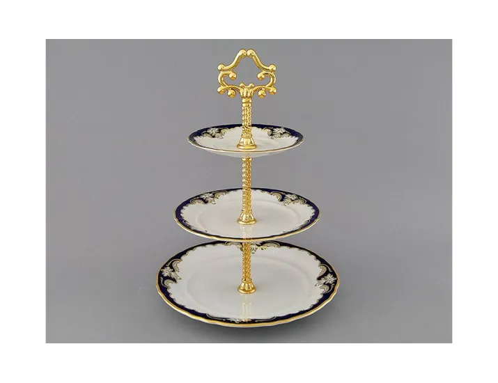 Горка 3 уровня Leander Соната Кобальтовый орнамент декор 1357 07196032-1357