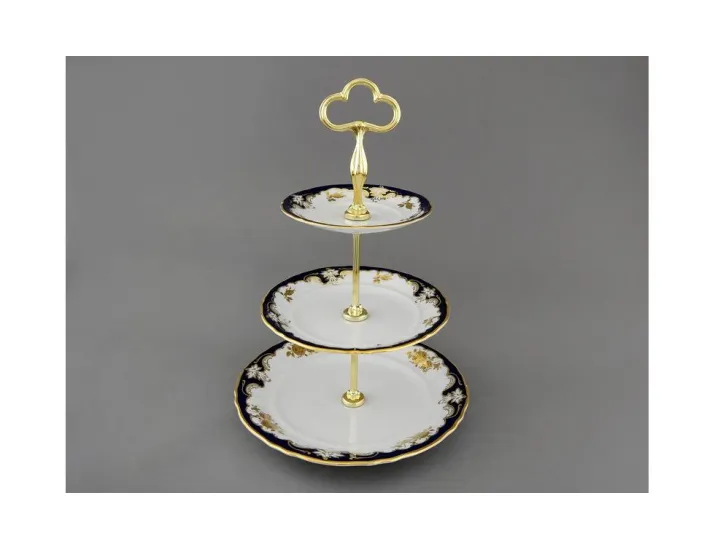Горка 3 уровня Leander Соната Золотая роза кобальт декор 1457 07196032-1457