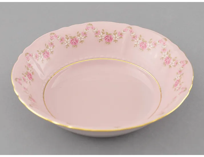 Салатник 23см Leander Соната Мелкие цветы декор 0158 розовый фарфор