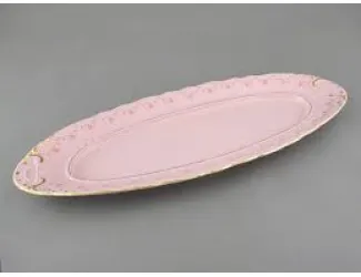 Блюдо овальное 55 см Leander Соната Мелкие цветы декор 0158 розовый фарфор  07211518-0158
