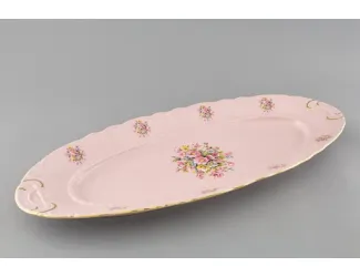 Блюдо овальное 17см Leander Соната Розовый фарфор