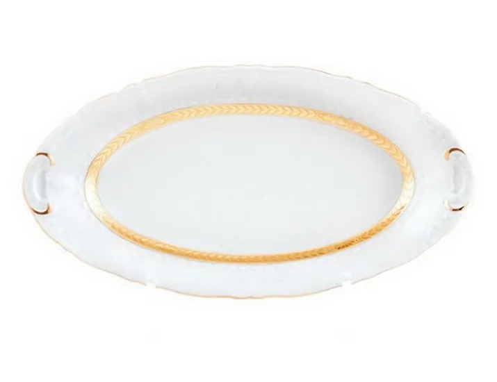 Блюдо овальное 36см Leander Соната Золотая лента декор 1239 07511513-1239