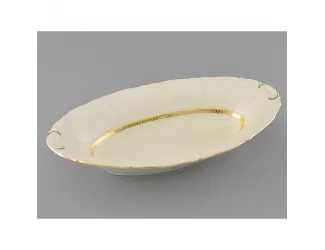 Блюдо для хлеба 33см Leander Соната Золотая лента декор 1239 слоновая кость 07512816-1239