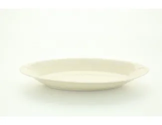 Блюдо овальное глубокое 23см Leander Соната Белый узор слоновая кость декор 3001 07516125-3001