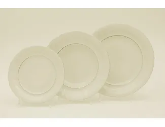 Набор тарелок 18 предметов Leander Соната Отводка золото декор 1139 слоновая кость