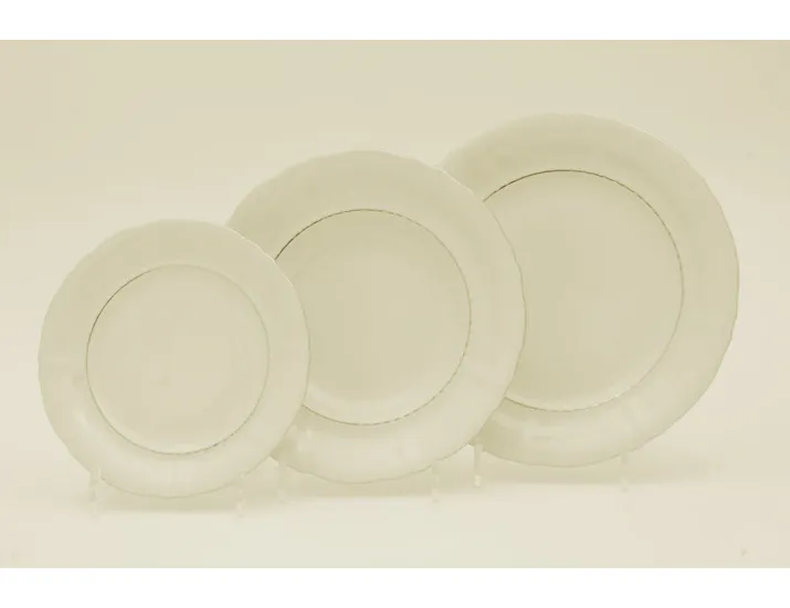 Набор тарелок 18 предметов Leander Соната Отводка золото декор 1139 слоновая кость