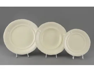 Набор тарелок 18 предметов Leander Соната Белый узор слоновая кость 07560119-3001