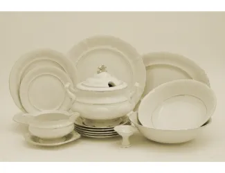 Сервиз столовый 43 предмета 12 персон Leander Соната Отводка золото декор 1139 слоновая кость