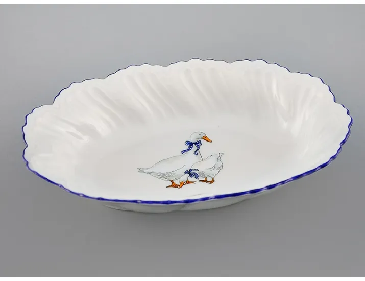 Блюдо овальное глубокое 18,5см Leander Мэри-Энн Гуси декор 0807 08116124-0807