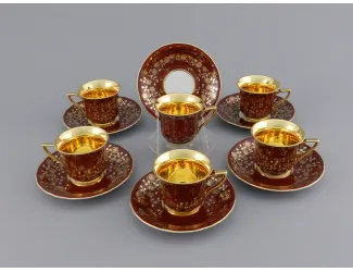 Набор кофейных пар на 6 персон 12 предметов 50мл Leander Виндзор 13160413-A341