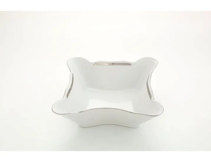 Салатник квадратный 20см Leander Сабина Отводка платина декор 0011 20111423-0011