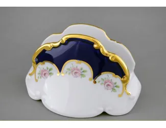 Подставка для салфеток Leander Соната Розовый цветок кобальт декор 0419