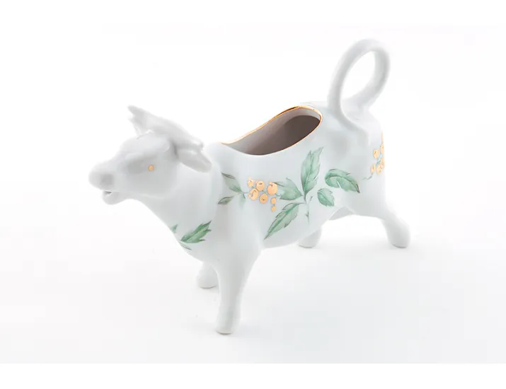 Сливочник-корова 0,07л Leander Мэри-Энн Зелёные листья декор 1381