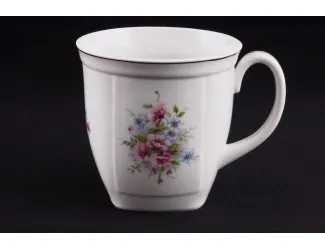 Кружка гранёная 600мл Leander Соната Розовые цветы декор 0013 25114019-0013