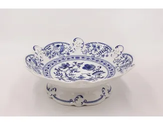 Миска на ножке ажурная 23см Leander Соната Гжель (Луковый рисунок) декор 0055 38116156-0055