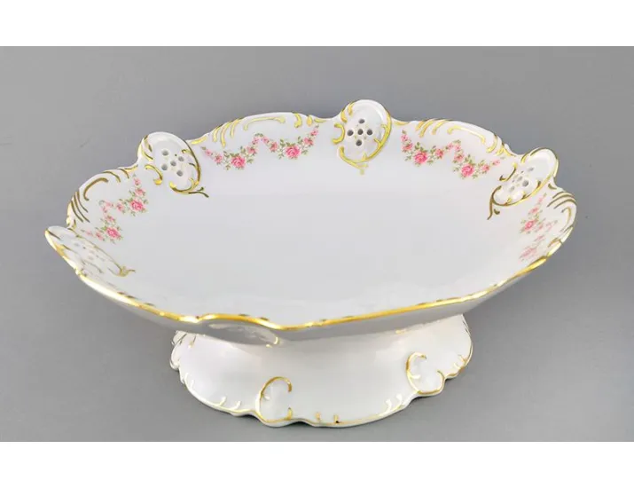 Фруктовница на ножке 26,5см Leander Соната Мелкие цветы декор 0158