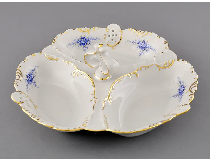 Менажница "Кабаре" 3 секции Leander Соната Голубые цветы декор 0009 38116435-0009