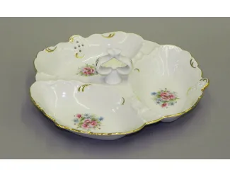 Менажница "Кабаре" 3 секции Leander Соната Розовые цветы декор 0013 38116435-0013