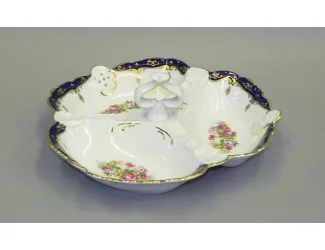 Менажница "Кабаре" 3 секции Leander Соната Мелкие цветы (Кобальт) декор 0440 38116435-0440