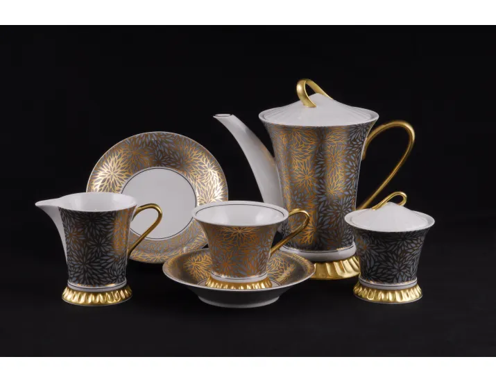 Сервиз чайный 15 предметов 6 персон Leander Светлана Золотые цветы 57160725-2241