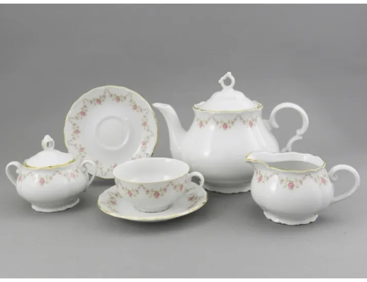 Сервиз чайный 15 предметов 6 персон Leander Верона Мелкие цветы декор 0158 67160725-0158