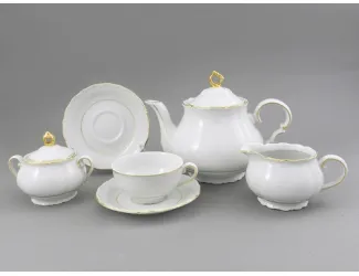Сервиз чайный 15 предметов 6 персон Leander Верона Отводка золото декор 1139 67160725-1139