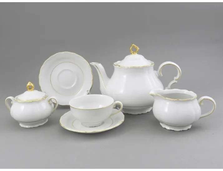 Сервиз чайный 15 предметов 6 персон Leander Верона Отводка золото декор 1139 67160725-1139
