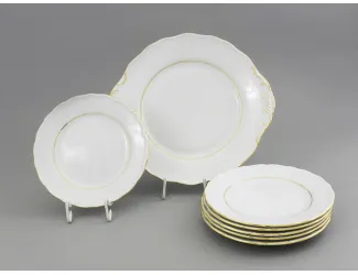 Сервиз для торта 7 предметов Leander Верона Отводка золото декор 1139