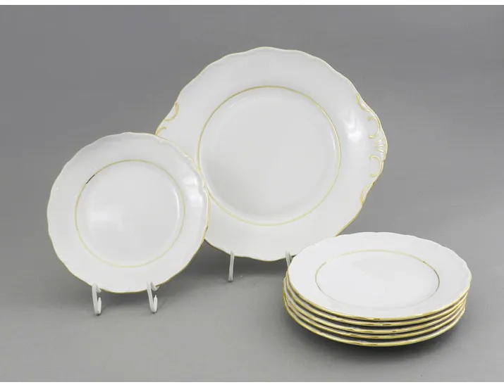 Сервиз для торта 7 предметов Leander Верона Отводка золото декор 1139