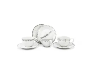 Набор чайных пар на 4 персоны 8 предметов Leander Hyggelyne серый 71150425-327C