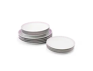 Набор тарелок 12 предметов Leander Hyggeline розовый 71160120-327A