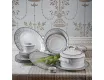 Блюдо для гарнира овальное 22см Leander Сабина Серый орнамент декор 1013