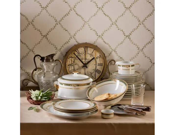 Салатник 26см Leander Сабина Фрукты на зелёной ленте декор 0711 02111418-0711