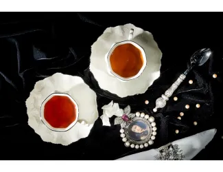 Набор чайных пар на 6 персон 12 предметов 200мл Leander Виктория белый 62160415-2215	