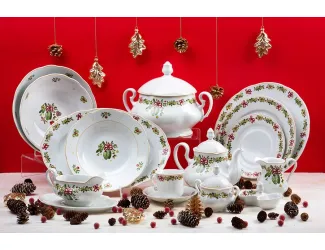 Набор тарелок 18 предметов Leander Мэри-Энн Шишки Новогодняя коллекция 03160119-2571