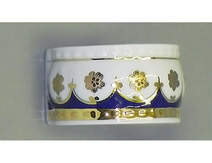 Кольцо для салфеток большое 1шт Leander Соната Золотой цветок кобальт декор 0443