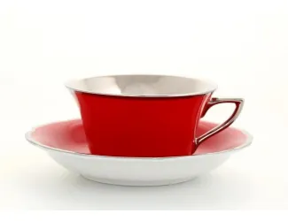 Кофейная пара низкая 100мл Leander Виндзор красная 13120424-282C