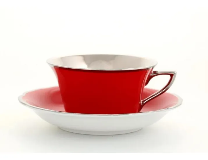 Кофейная пара низкая 100мл Leander Виндзор красная 13120424-282C
