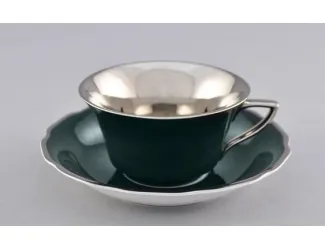 Кофейная пара низкая 100мл Leander Виндзор тёмно-зелёная 13120424-282E